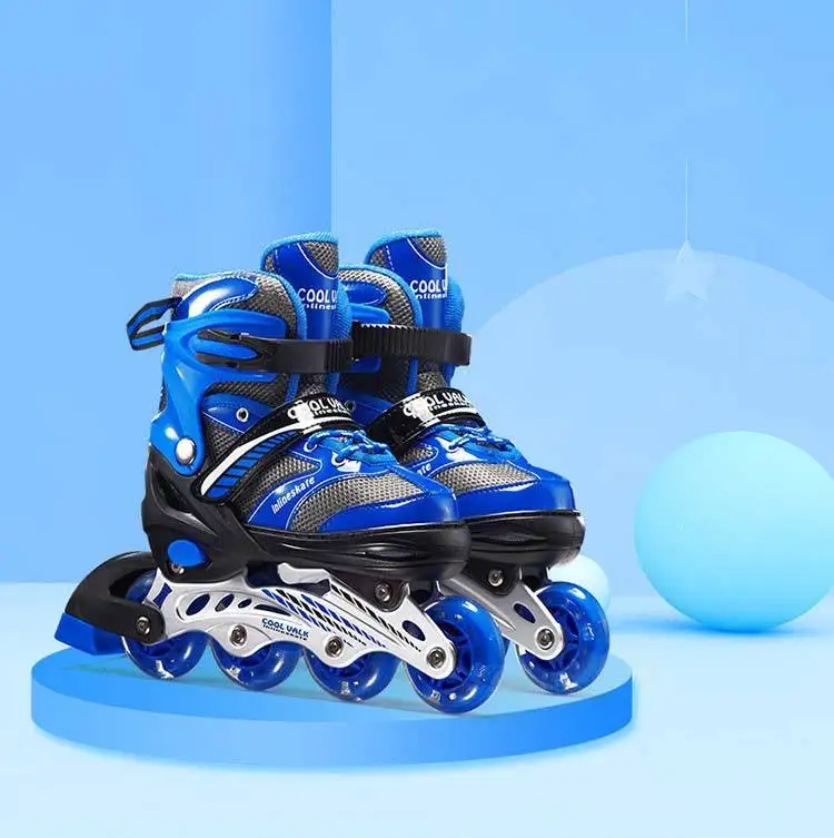Manufacturer custom wholesale  4 wheels patine  roller skates flashing wheels roller skates  for kids adult