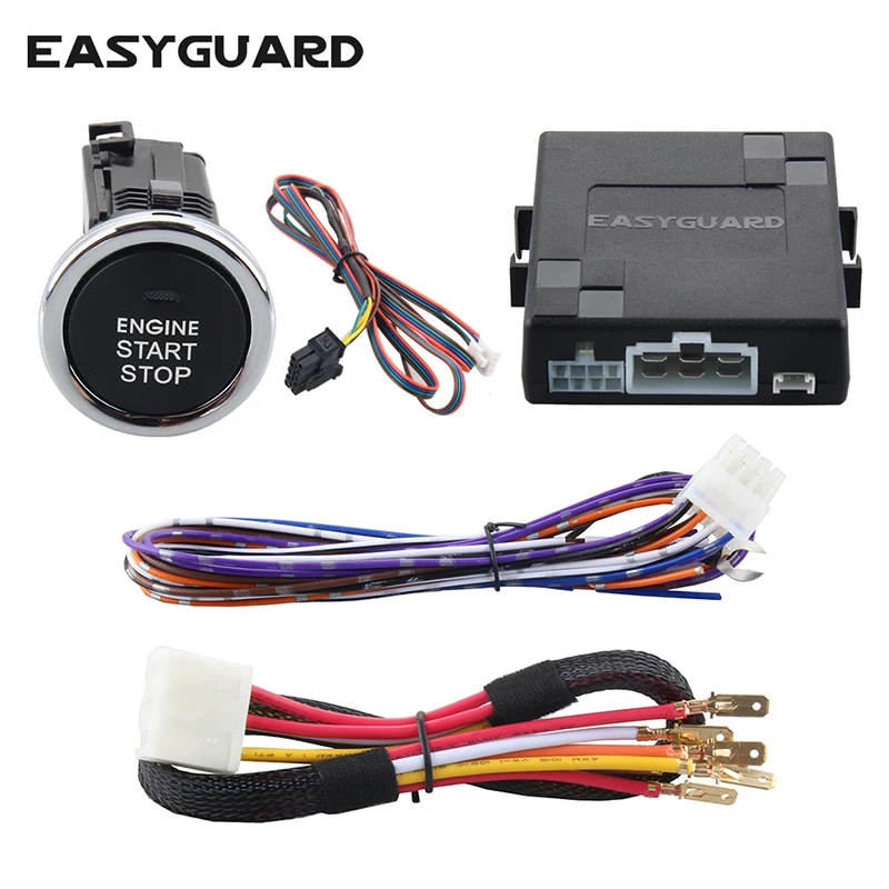 Easyguard smart push button start stop automatic gear car with remote start stop DC12V