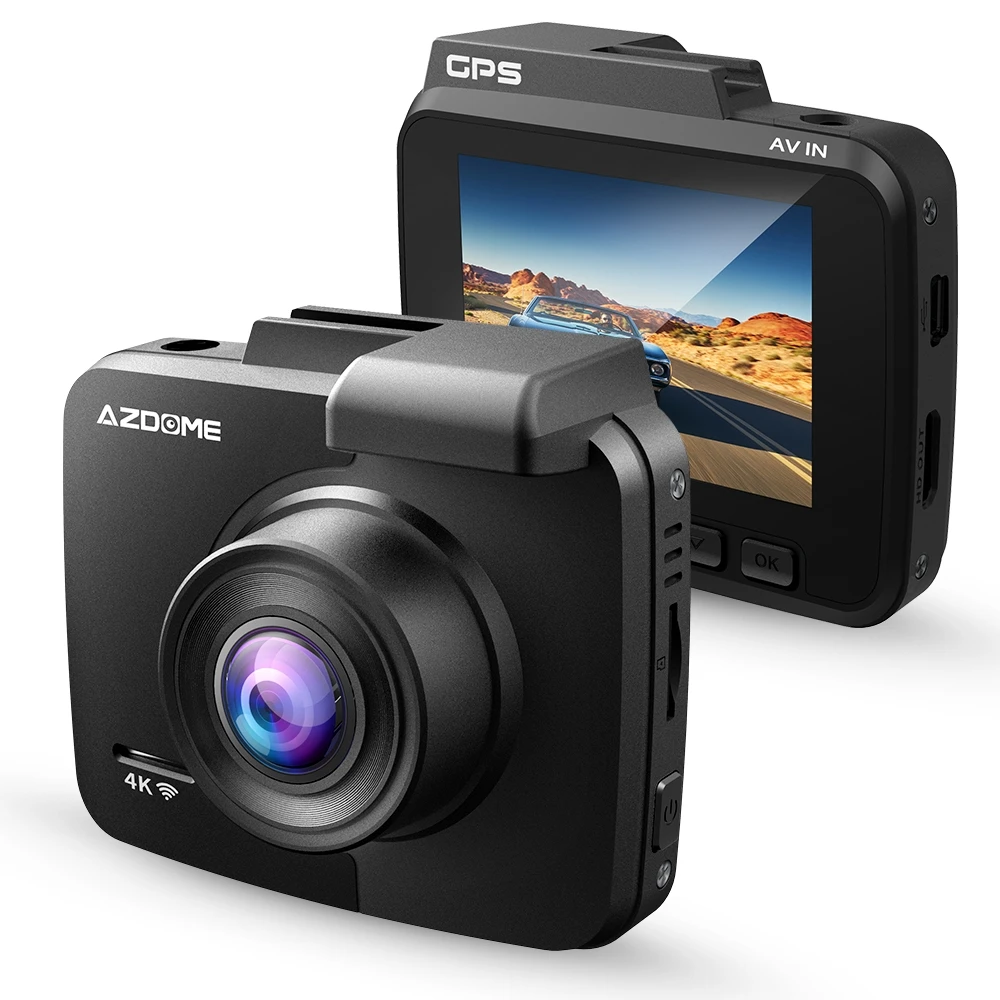 AZDOME GS63H 4K Встроенный GPS WiFi Автомобильный видеорегистратор с двумя объективами Автомобильная камера заднего вида видеокамера ночного видения