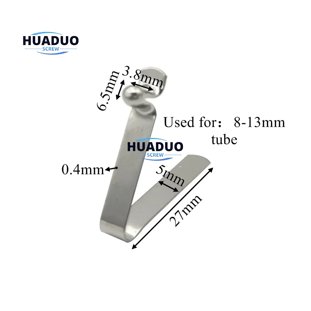 Manufacture Single V Shape Pole Push Button Spring Clip for 28-35mm Aluminium Tube Spring Snap Clips Locking Tube Pin