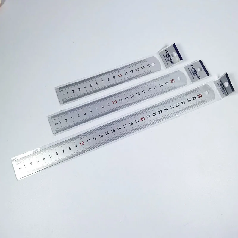 Customized high quality  Aluminum straight metal ruler with different sizes