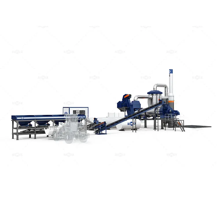 Mobile Small 40tph Capacity Asphalt Batching Plant Asphalt Mixing Plant