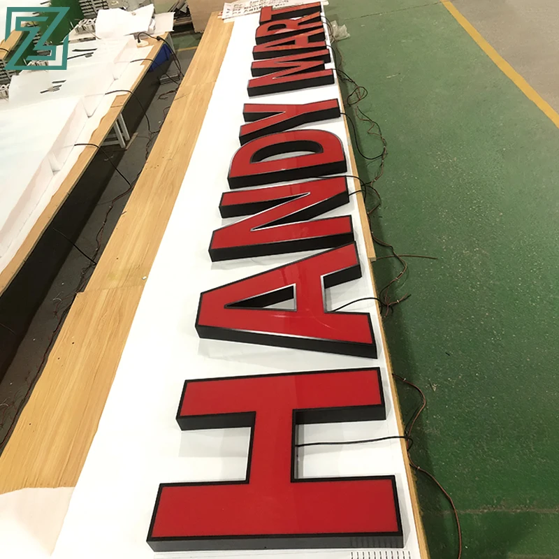 led shop signboard outdoor 3d led signboard letters light sign board for shops