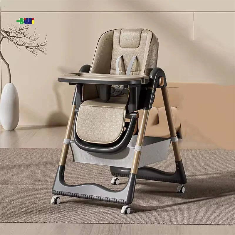 New design 3 in 1 children high chair portable push adjustable baby kids high chair baby feeding chair