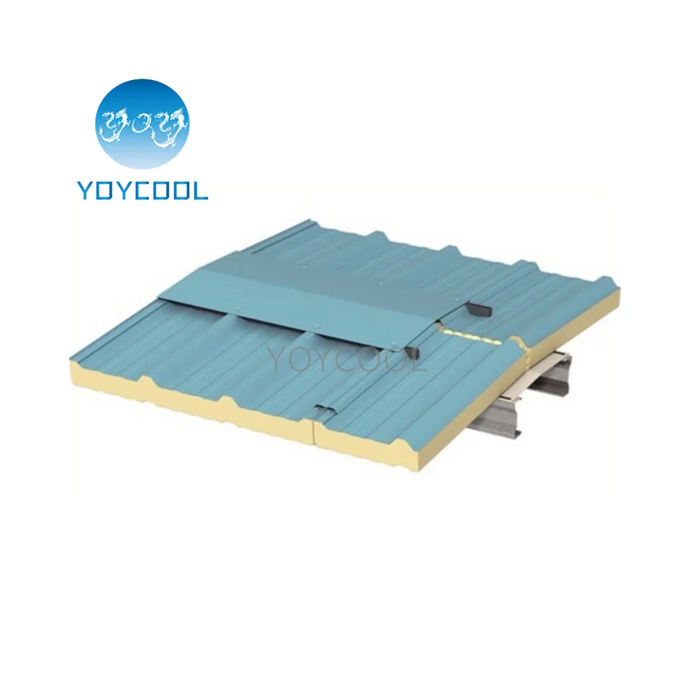 Sandwich Panel Pu Sandwich Wall Panel 20mm Thick Terracotta Roof Pu Hard Polyurethane Foam Prefab House,warehouse Metal CN;ZHE