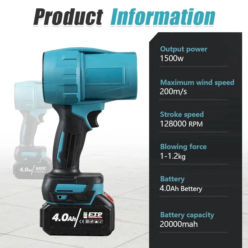 Brushless air blower leaf high pressure air blower for cars mini jet air blower for snow blowing Leaves