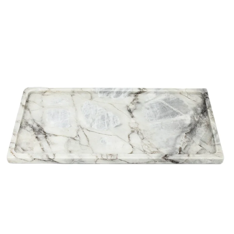 Manufacturer Wholesale Food Tray Luxury Marble Trays Hotel Bedroom Amenity Tray