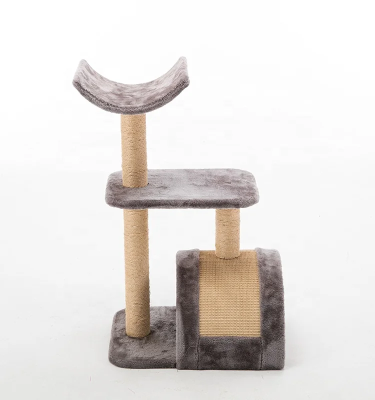 Sisal Castle Modern Small Climbing Pet Scraper Wooden Apartment Furniture Tower Cat Tree