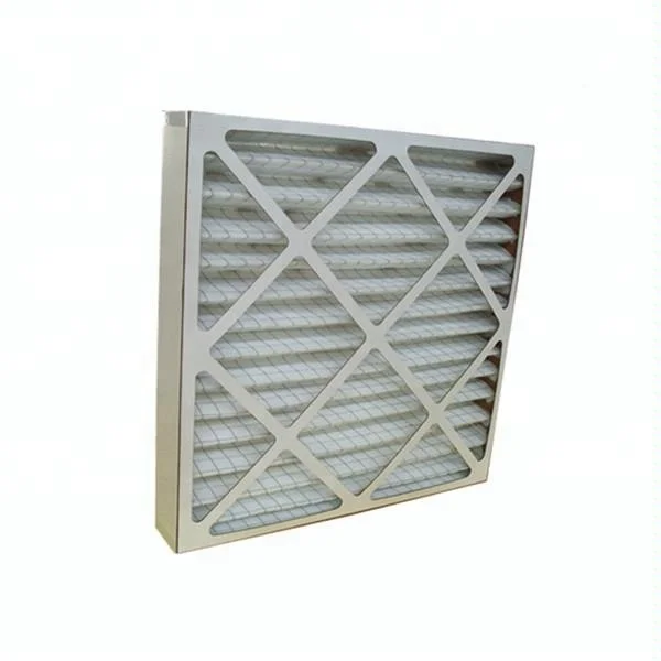 Hot Sale MERV 11 Cardboard Frame Synthetic Fiber  Media Pleated Air Filter For Hvac System
