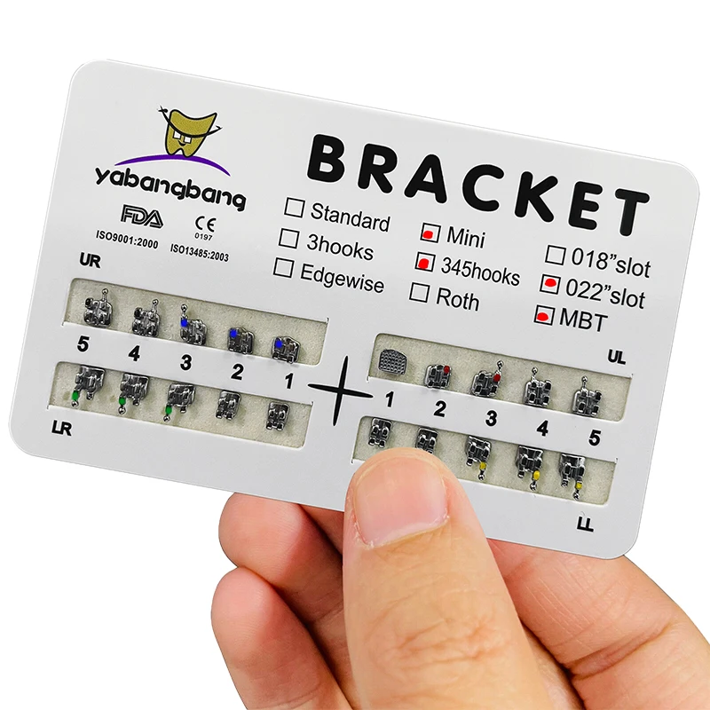 High quality Dental mini orthodontic Brackets standard edgewise mini metal brackets