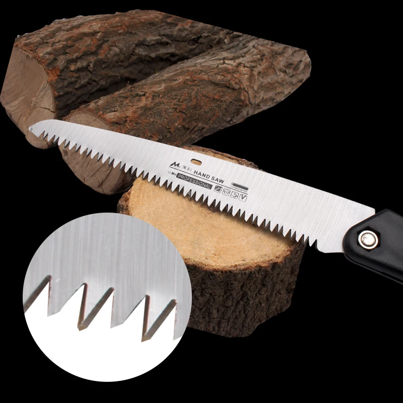 Домашнее лезвие для выживания, стальное лезвие для резки, деревянный ручной вытяжной садовый складной пильный инструмент