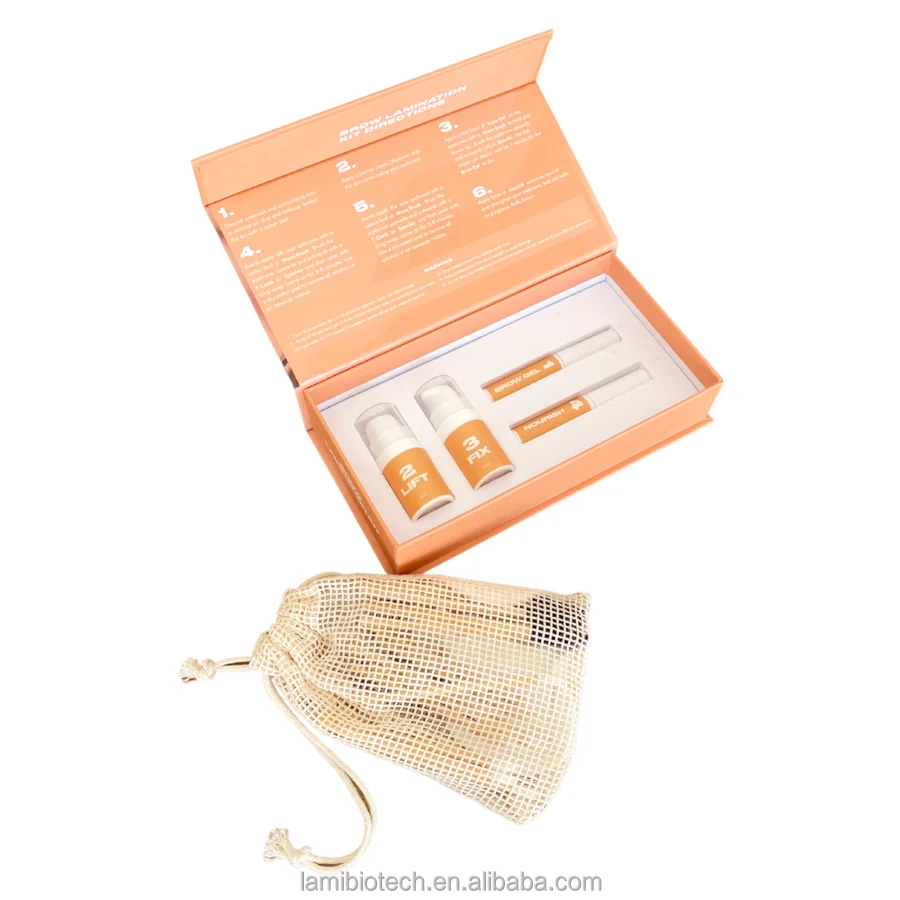 Lami keratin based sodium bromate free brow lamination 3 steps kit free sample customization supplied