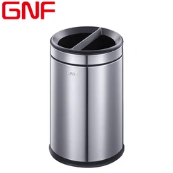 GNF 8L household round dustbin open top recycle bin with plastic bin inside