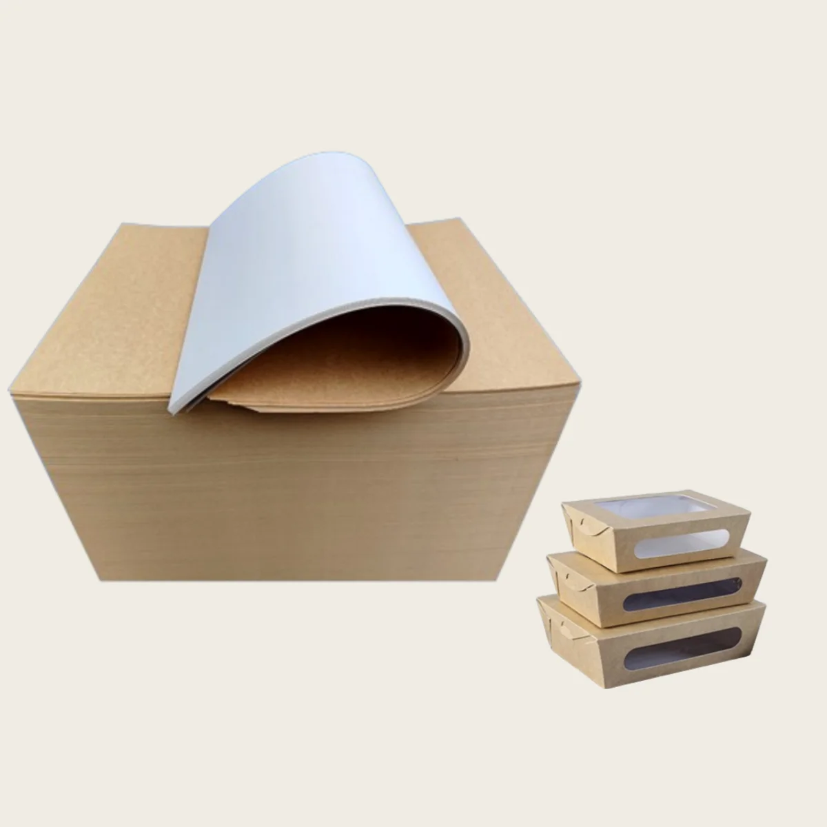 100% Wood Pulp Coated Cardboard Boxes Recycled White Top Kraft Liner Board