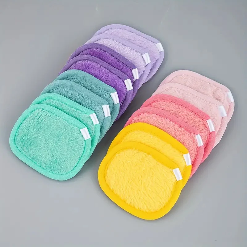 Washable Ultra Soft Facial Cleansing Makeup Remover Pads Microfiber Makeup Remover Cloths Reusable Makeup Remover Pad