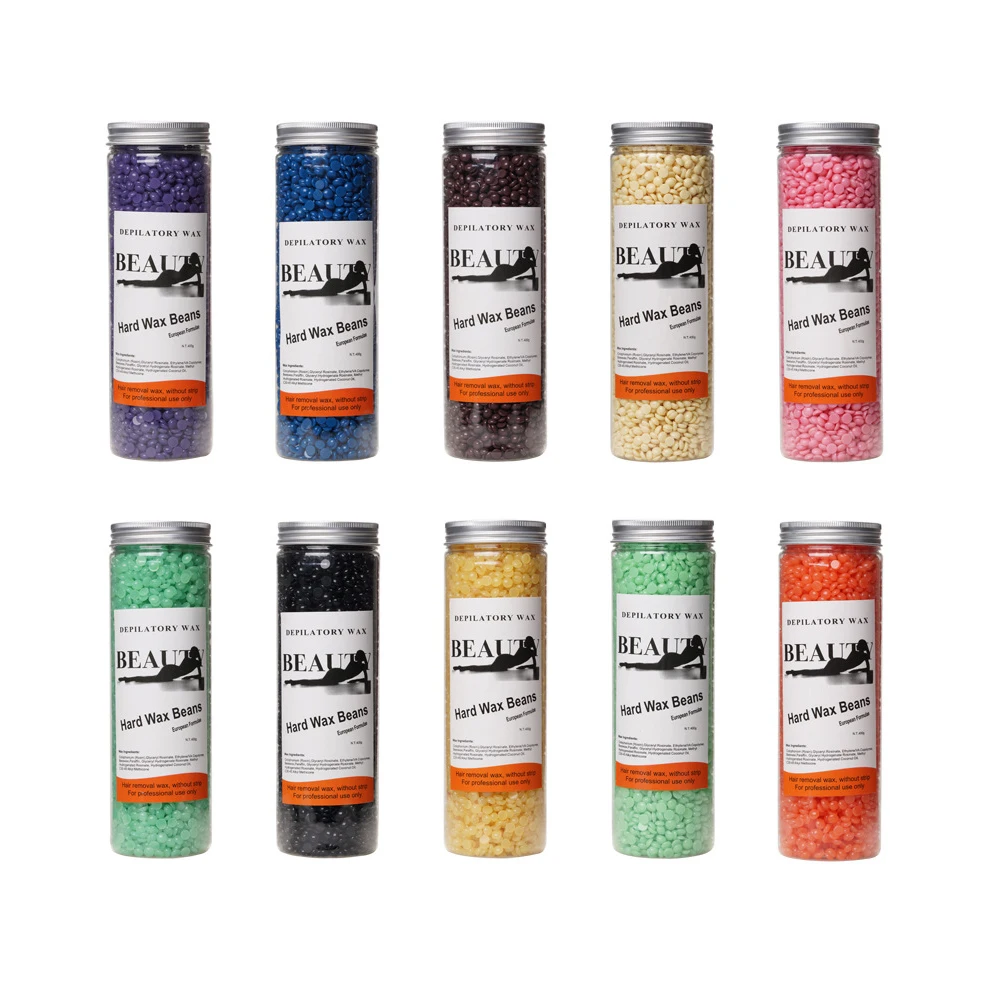 400g tube packaging professional depilatory hard wax beads no strip wax beans for hair removal