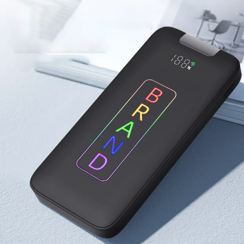 Новый индивидуальный цветной экран с подсветкой логотипа 10000 20000 мАч Power Bank PD22.5W двунаправленная Быстрая зарядка мобильный
