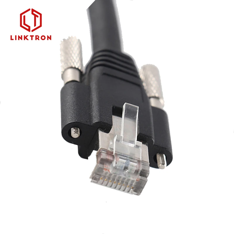 cat6a Extra soft shield ethernet cable RJ45 8P8C with screws lock Patch Cable Utp Patch Cord Rj45 Cable