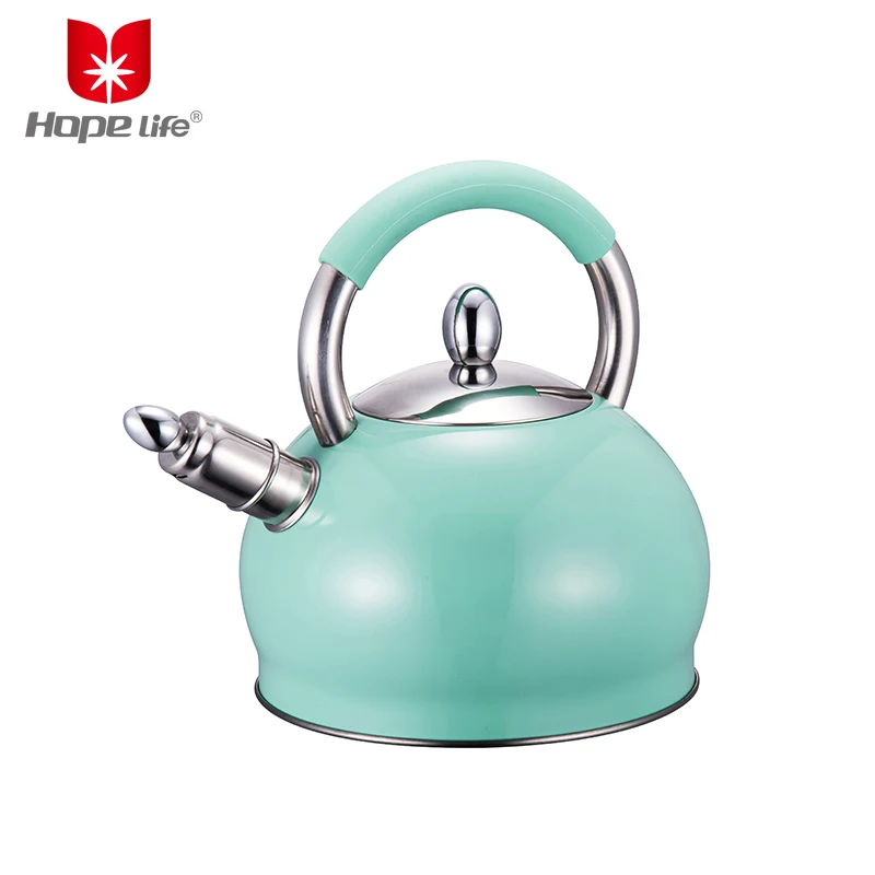 Realwin factory Instant Stainless Steel Kettle Supplier Outdoor Gas Stove Top Whistle colorful Coffee Boiling Hot Water Kettle
