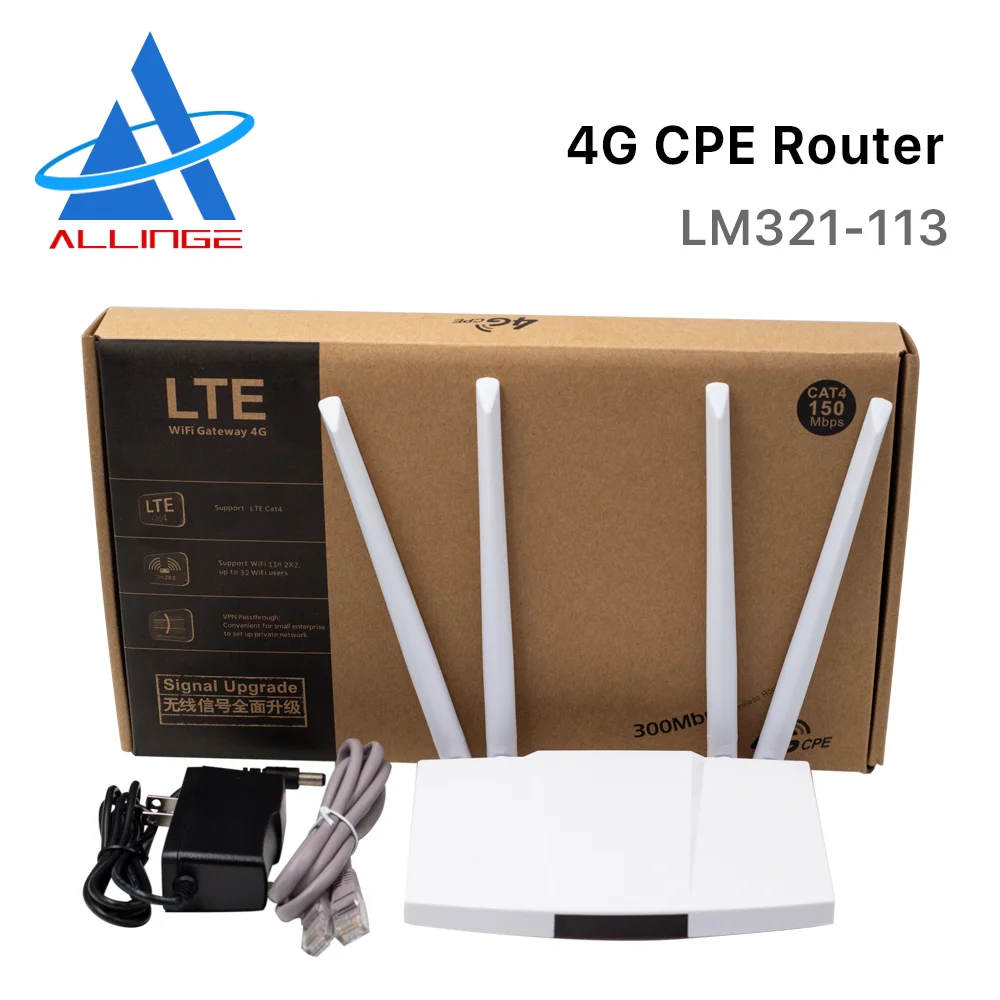ALLINGE LG2276 разблокированный маршрутизатор Wi-Fi с 2 внешними антеннами LM321-113 LTE 4G
