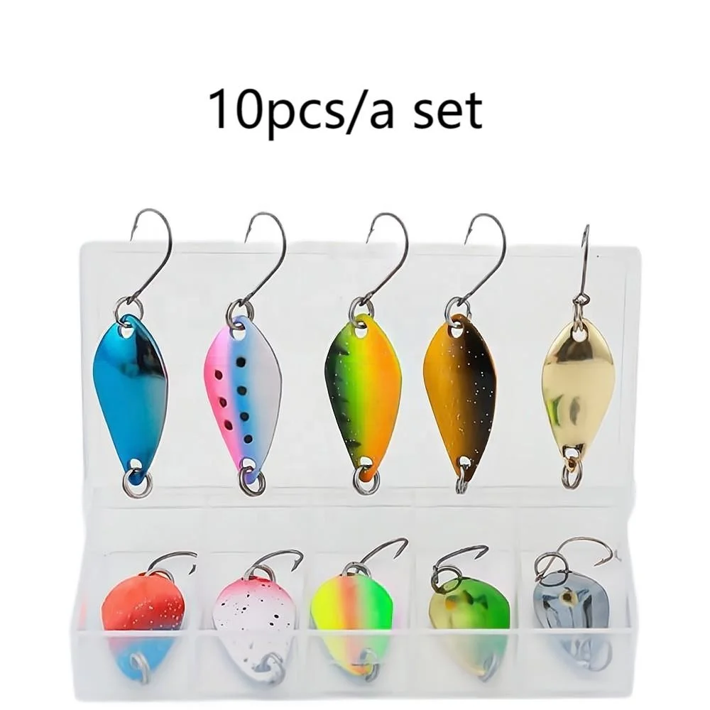 Fishing Lures 10pcs of a set Trout Lures Bass Fishing Spoons Lures