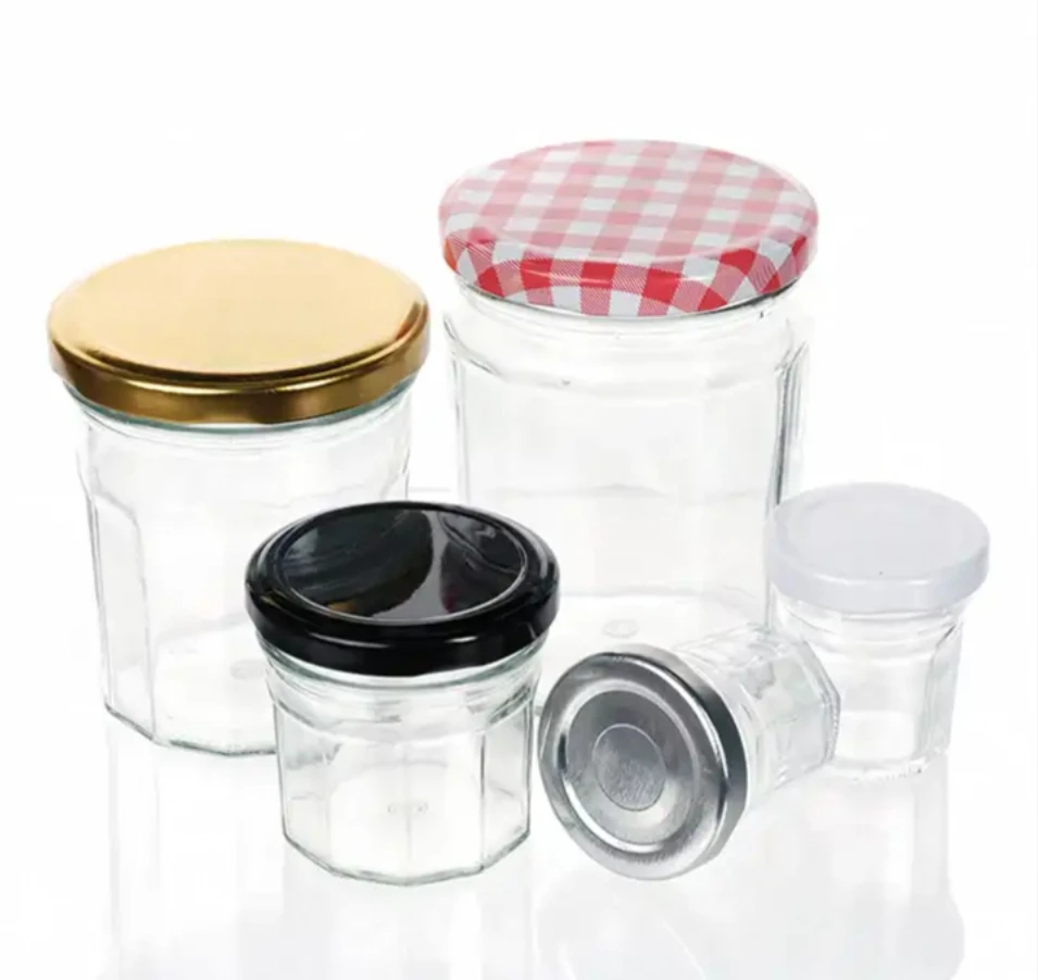 Top Grade 100ml 150ml 200ml Kitchen Storage Round Clear Glass Jar With Twist Off Lid