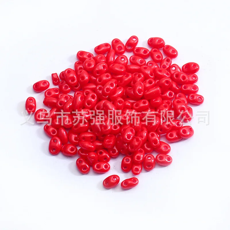 SC 2024 New Arrival 2.5x5 mm Pig Nose Beads Exquisite Rhombus Double Hole Glass Seed Beads For Jewelry Making