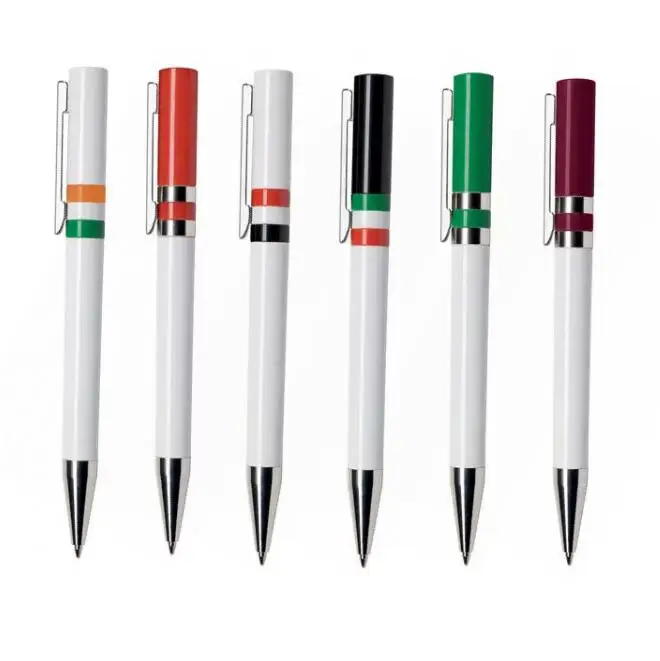 Solid 3 Ring Color Country National Day Gifts Company Flag Printing Logo Marketing Give Away Beads Plastic Ball Pen