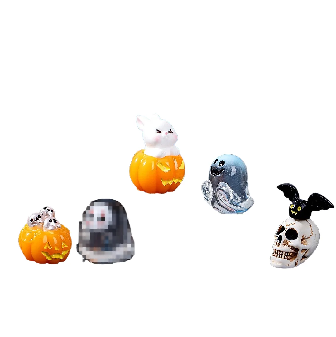 Foreign trade landscape Halloween crystal ball decoration accessories no face monster ghost pumpkin resin trinket