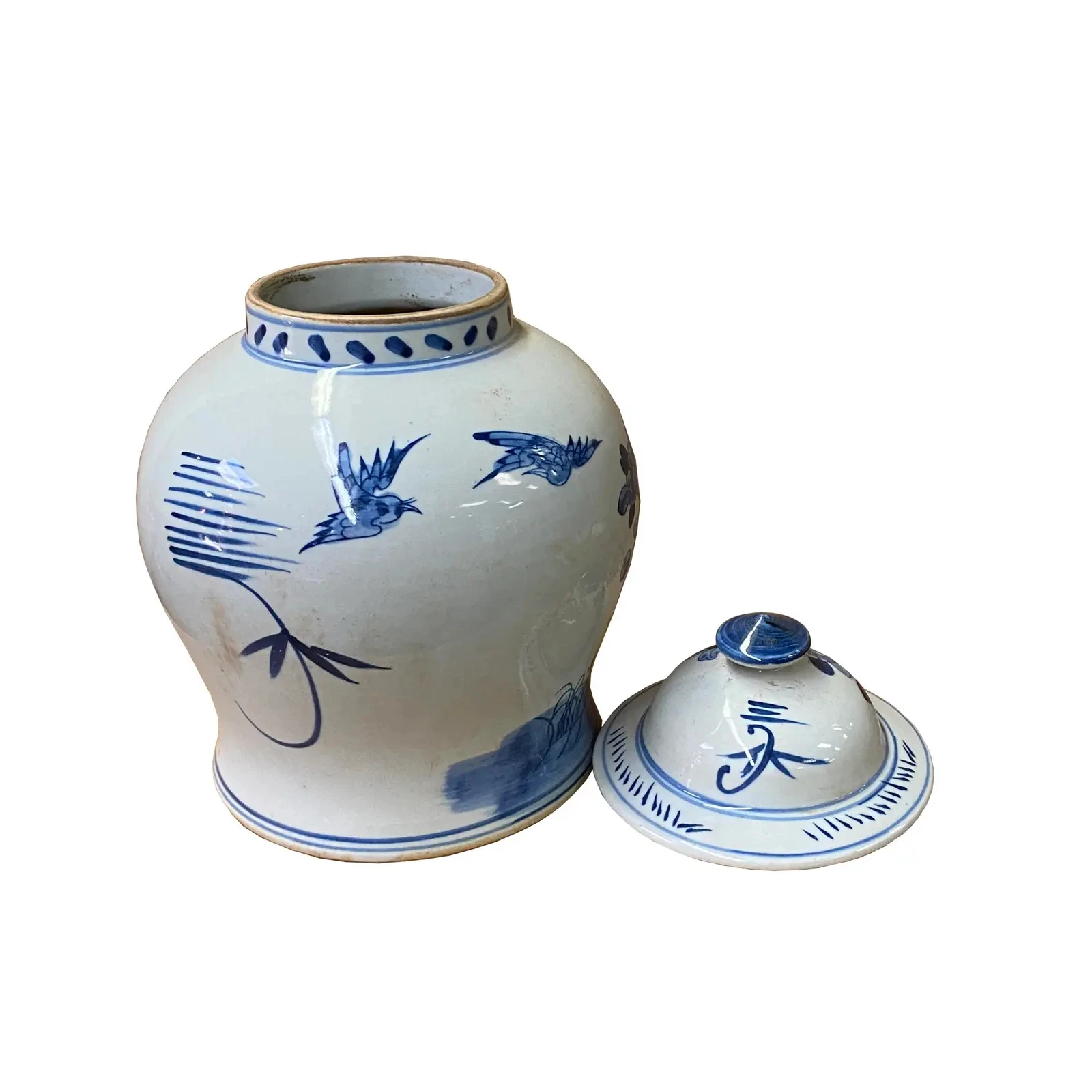 Jingdezhen синий и белый керамический имбирный кувшин для украшения дома-красивый предмет декора