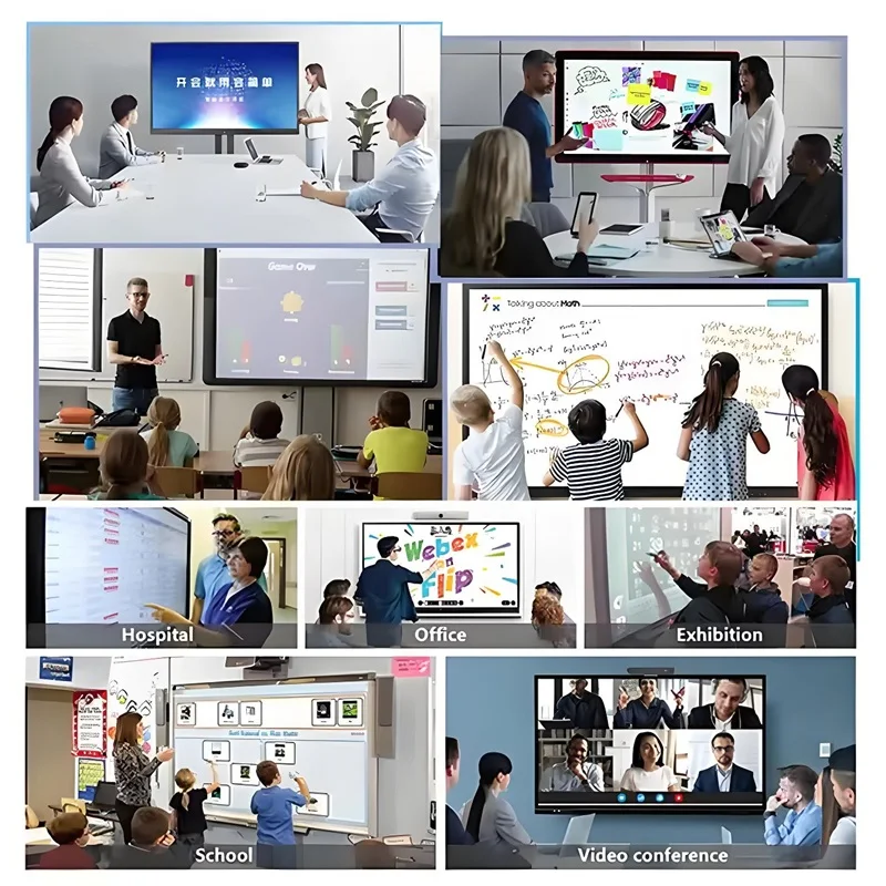 65/75/85/86/98/110/150 Inch LCD Display Interactive Smart Board Digital Whiteboard Educational Equipment Interactive White Board