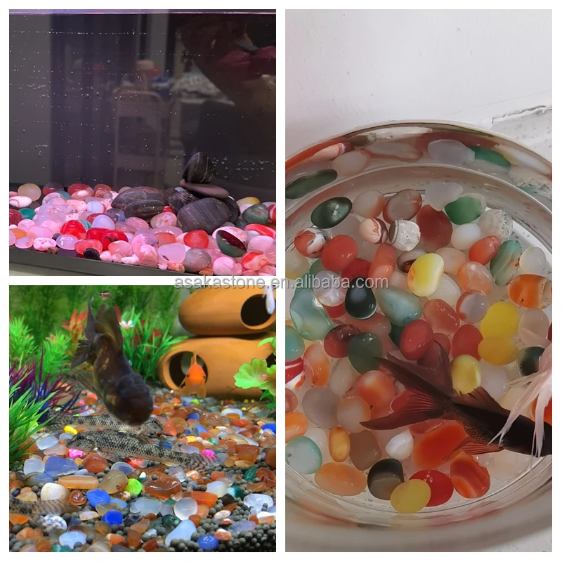 Wholesale Natural Multicolor Irregular Agate Gravel Crystals Healing Stones for Decorative Fish tank Aquarium & Flowers Plants