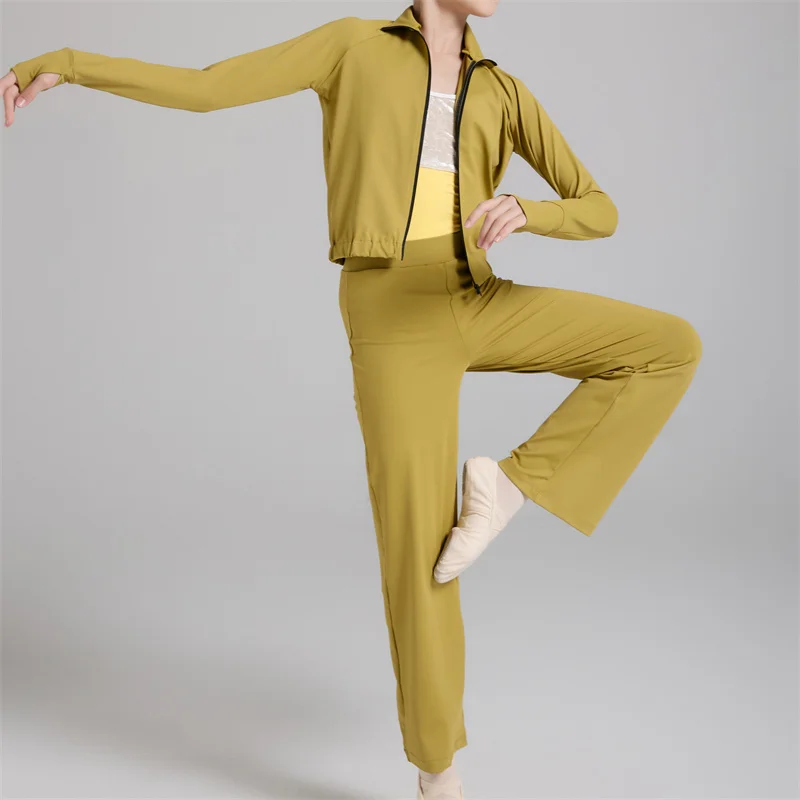 Wholesale High Quality Kids Girls Yoga Sports Riding Fitness Gymnastics Top and pant Ballet Sets Dance Uniform