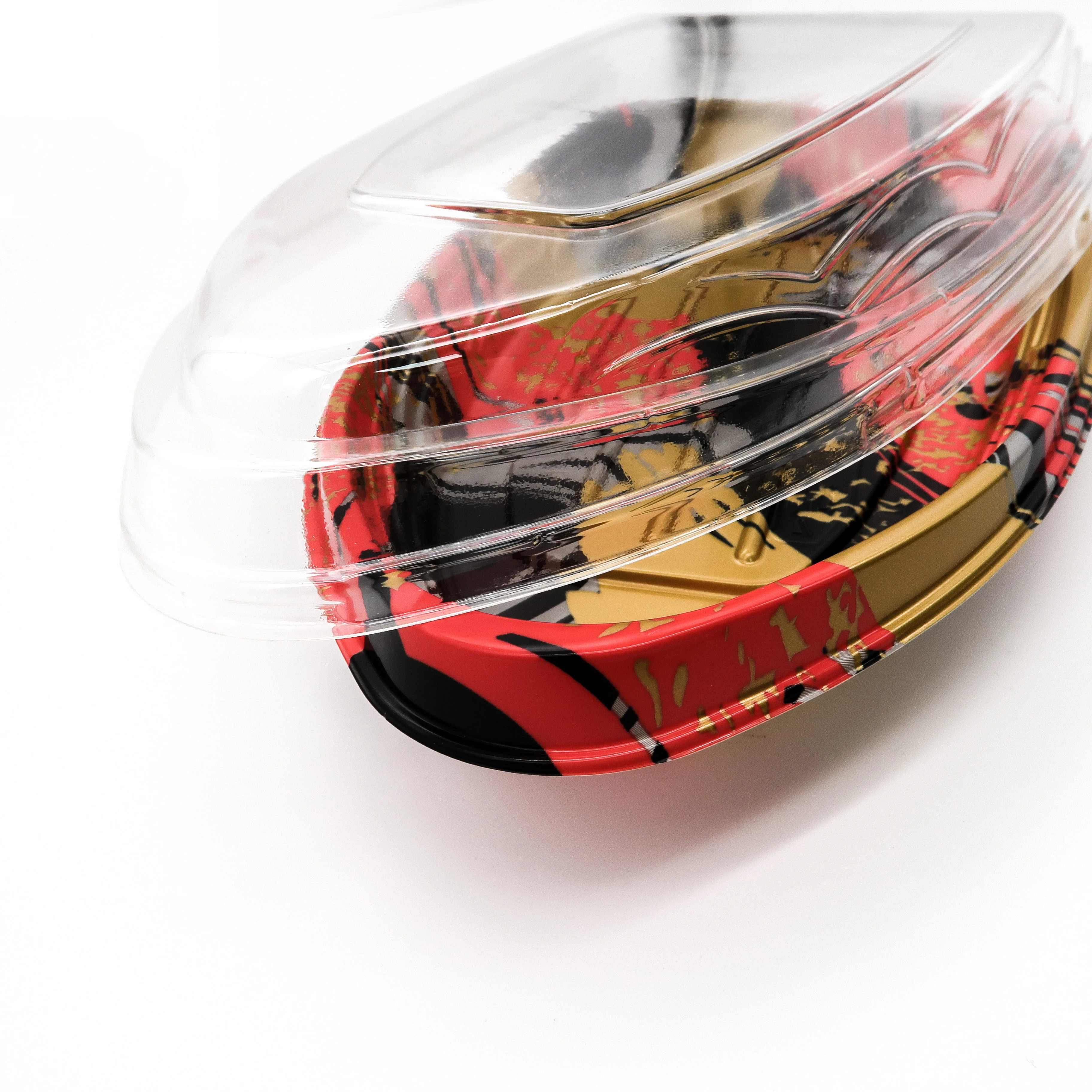 Transparent Packaging Boat Party Sushi Box With Clear Lid