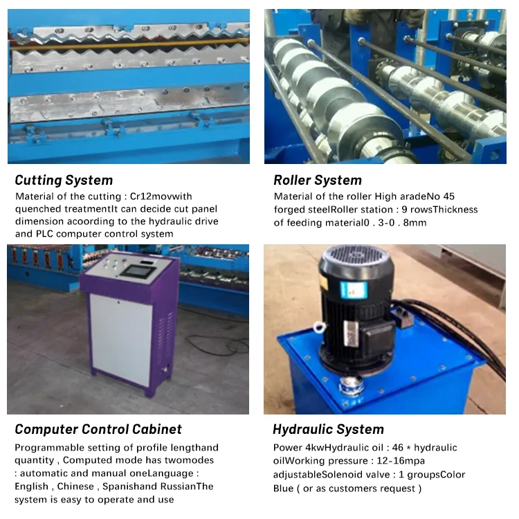 2024 Newest Automatic Metal Roofing Tile Making Building Profile Roof Panel Glazed Tile Roll Forming Machine