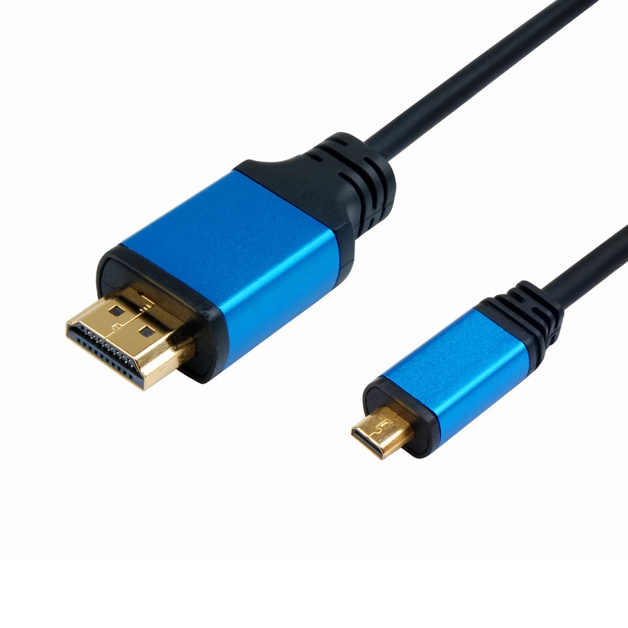 High Quality Hdmi to Micro Conversion Cable 19-pin Male to Male 24k Gold-plated DVD Player cabo