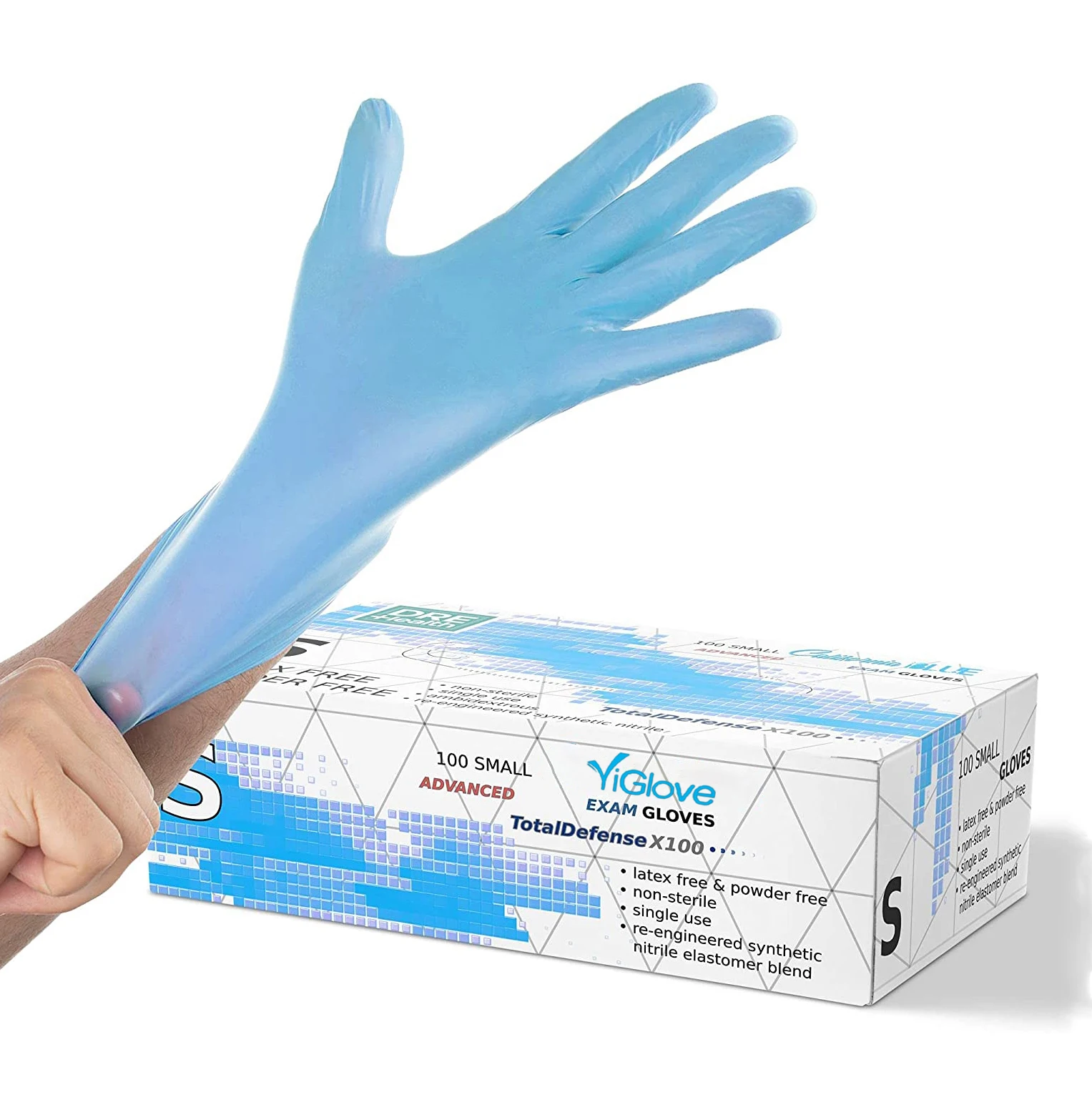 Powder Free Disposable 3.5 Mil Pink Blue Black Exam Working Food Grade Latex Nitrile Gloves 100 Pc Box