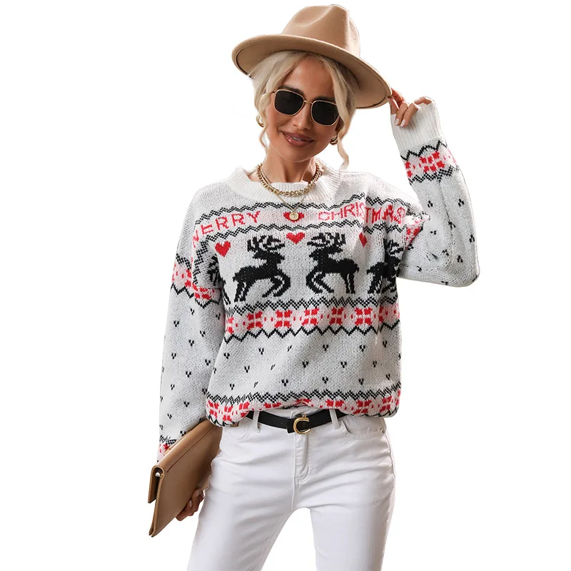 Sweaters Tej Par Muj 2022 Women Vintage Knitted Ugly Christmas Sweater Custom