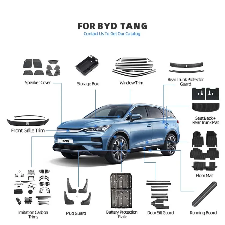 Wholesale Good Material Carbon Fiber Body Kit For Steering Wheel Trims Interior Door Trim Byd Tang Accessory Ev