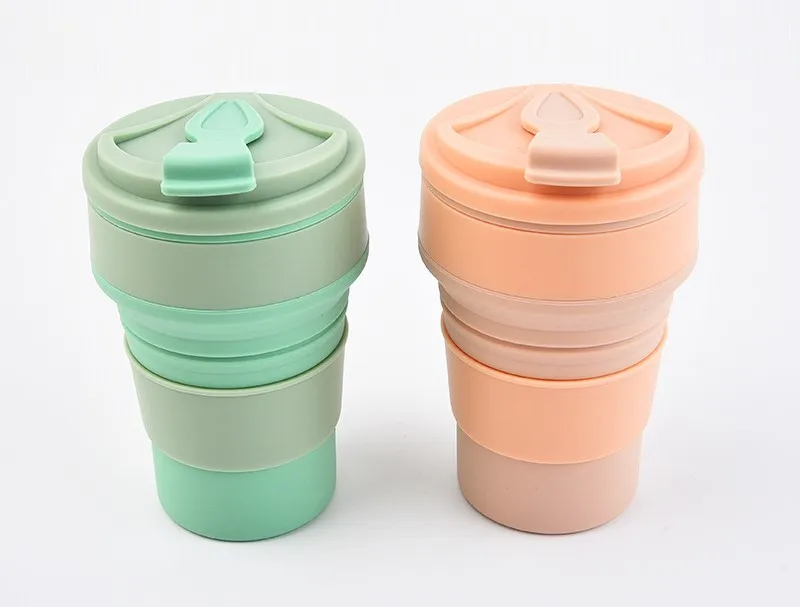 Cup Folding Multifunctional Collapsible Silicone  Travel Camping Coffee Cup  Collapsible Water Bottle Foldable silicone cup