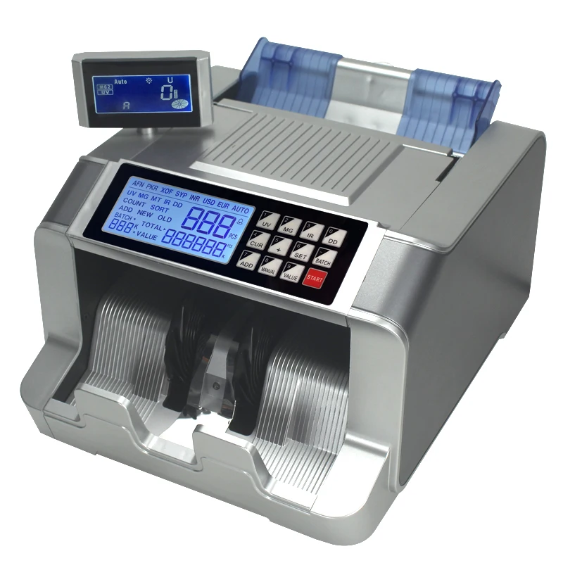 Blue Silver Color Painting Bill Counters LOGO OEM Money Counters cash counter black copper World Bank Notes Counting Machine