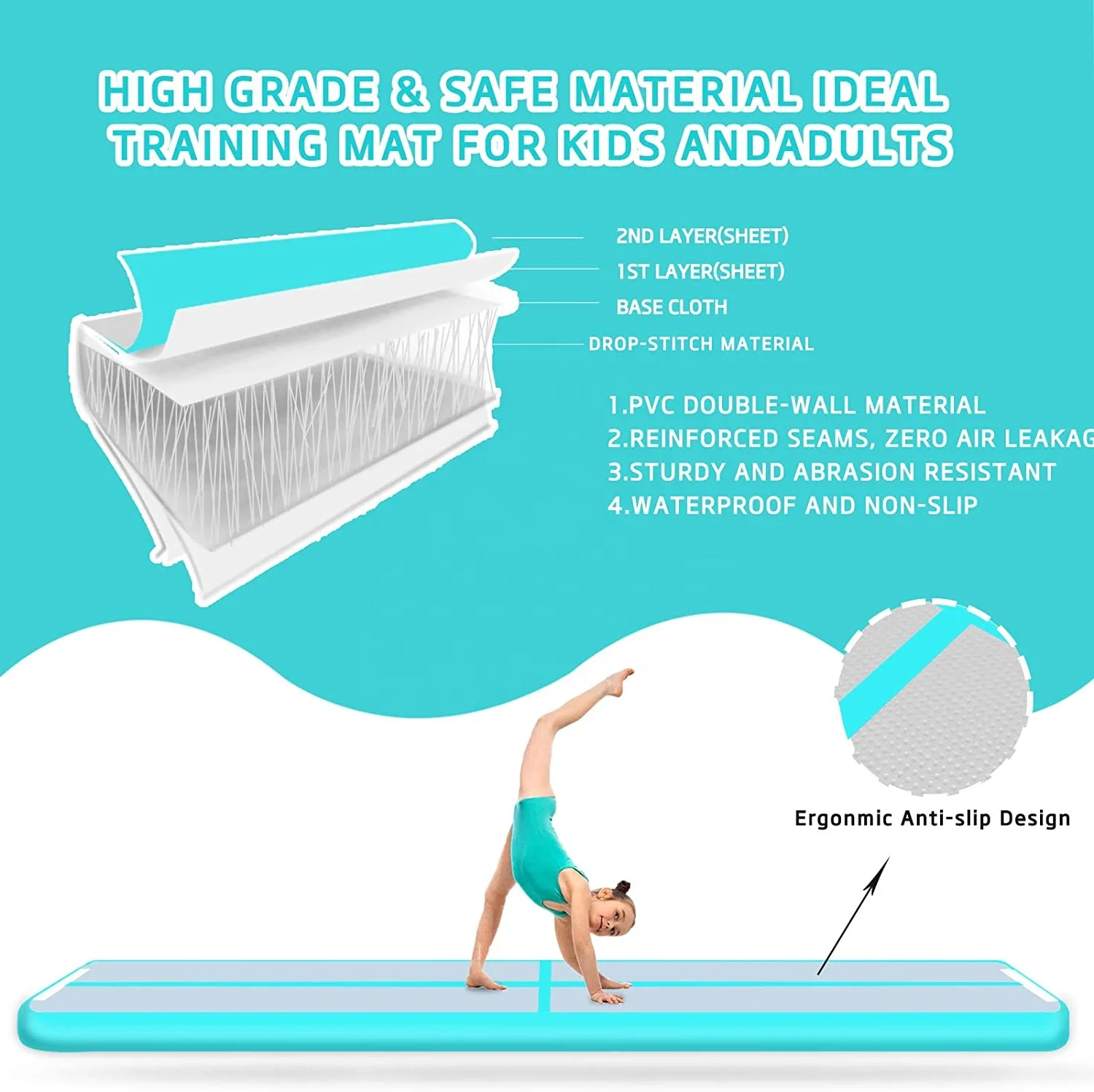 Надувной воздушный трек 3m 5m 6m 8m 10m 12m для продажи в гимнастическом тренировочном наборе фабрика