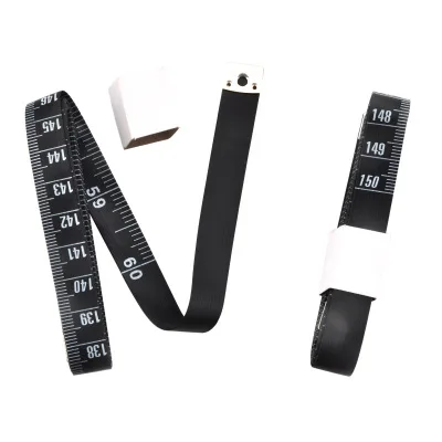 Custom Logo Sewing Tailor Tape Measure Soft Cloth Measuring Ruler  Cool Black Color Sewing Measuring Tape