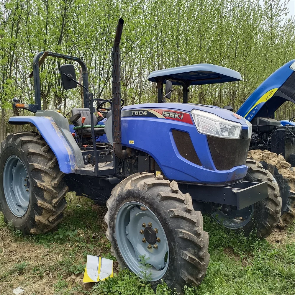 Used good performance and high quality second hand tractor Iseki T804 80HP with mower