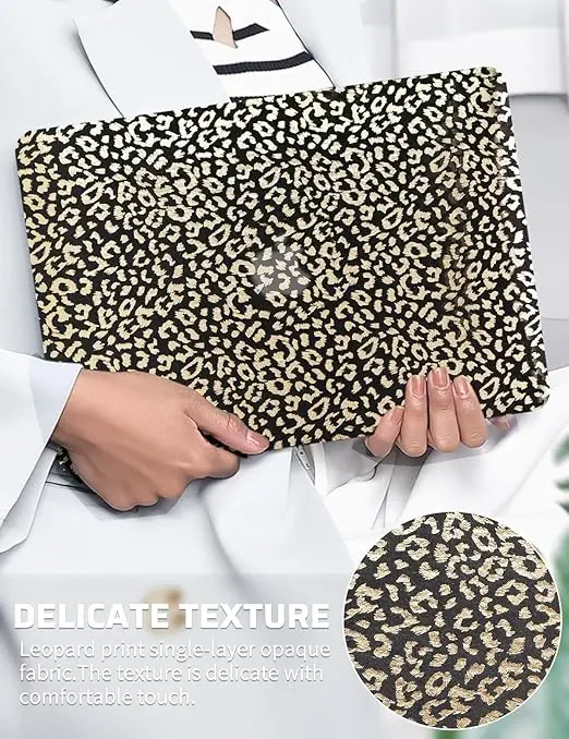 Luxury Glossy Leopard Leather Plastic Hard Shell Case laptop case for Macbook Air 13/15/16 M1 M2 M3