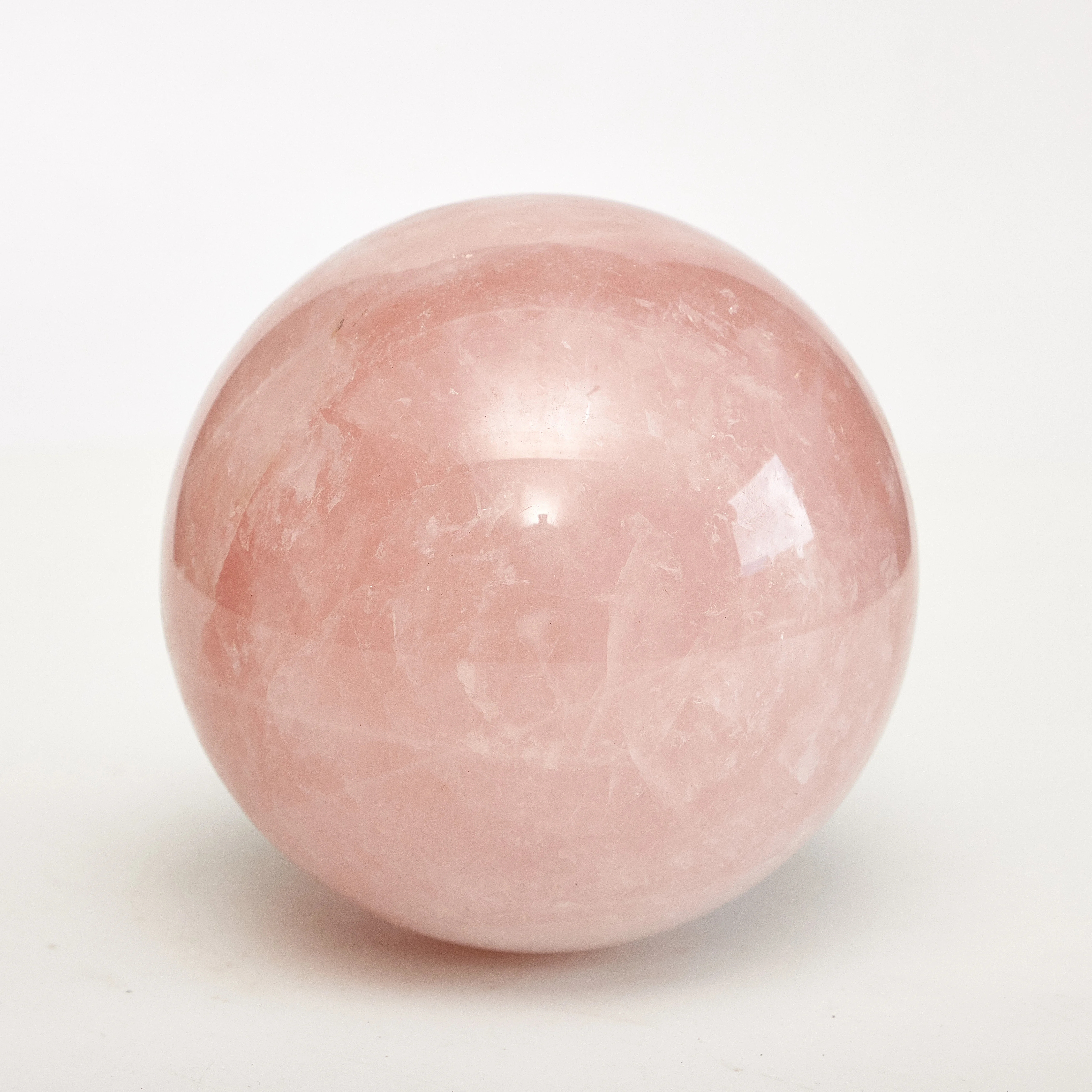 Wholesale quality natural polished rose powder crystal Ball quartz healing ball