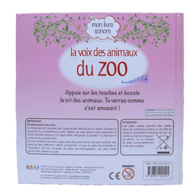 NEW Six buttons sound module talking book, education story book,