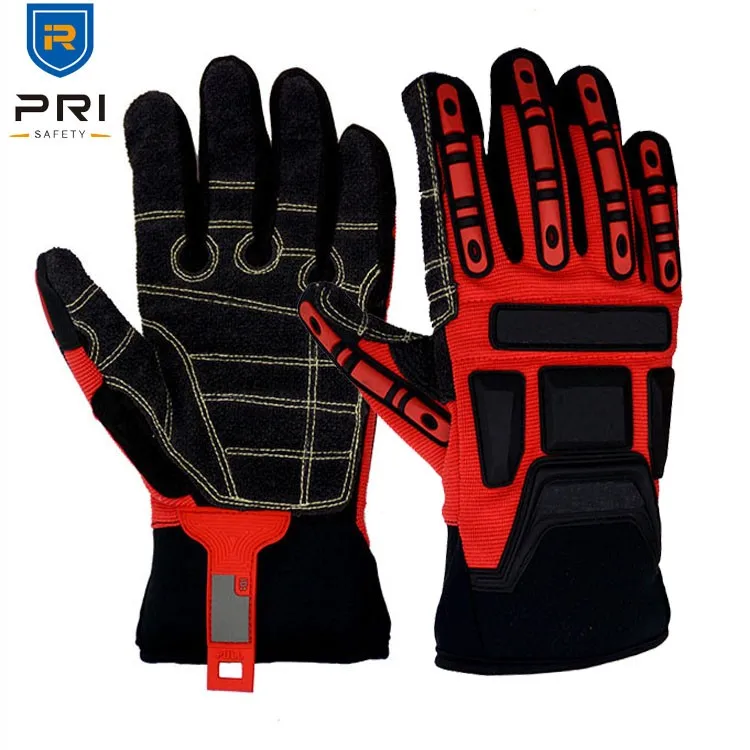 PRI SAFETY Protective CE4344 Thinsalate Cold Protect Winter Waterproof Mining Cut Level 3 Impact Gloves for Oil and Gas