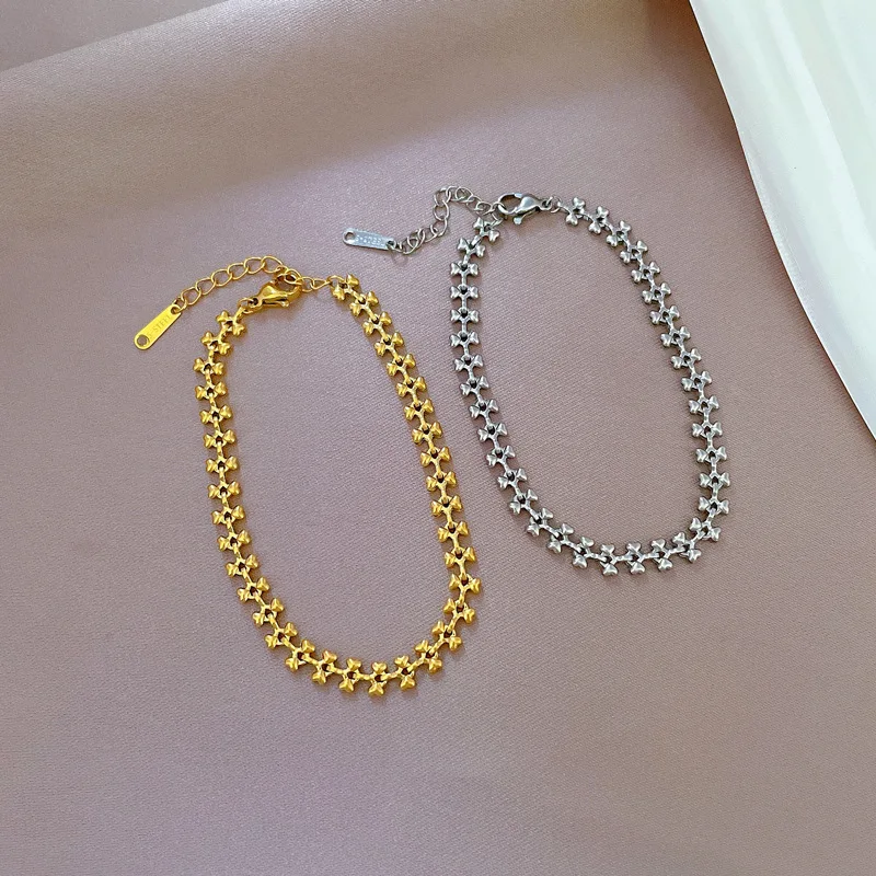 High Quality Stainless Steel Bracelets For Women Gold Color Geometry Cuban Link Chain Bracelets On the Hand Jewelry Gifts Trend