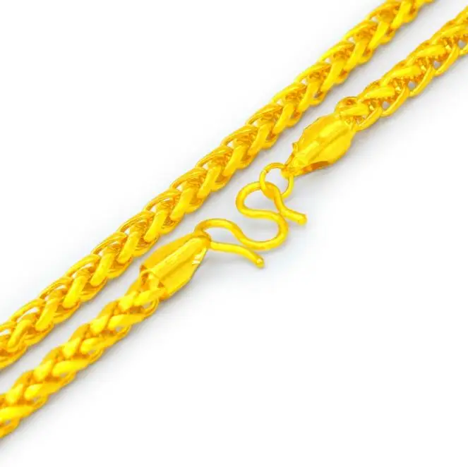 
24k chain FREE SHIPPING Heavy MEN 24K REAL SOLID GOLD FINISH THICK MIAMI CUBAN LINK NECKLACE CHAIN 24k gold necklace 